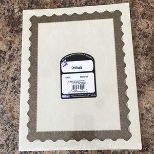 25 Pack of Certificates Award Metallic Gold Laser, Inkjet and Copier 24/60lbs